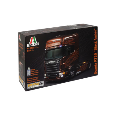 KIT PARA MONTAR ITALERI CAMINHÃO SCANIA R730 ''BLACK AMBER'' 1/24 ITA 3897 3897S